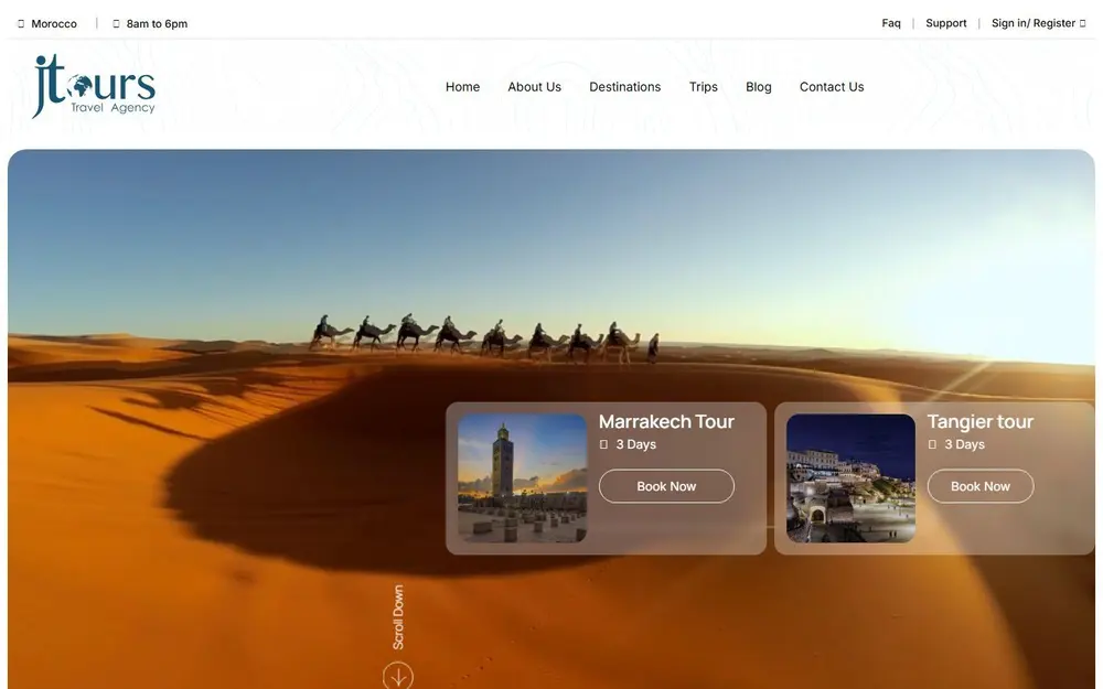 Jtours Travel Agency — Sites web