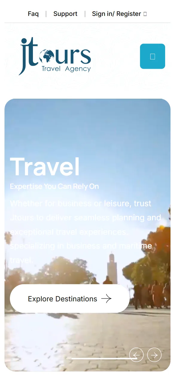 Jtours Travel Agency — Websites