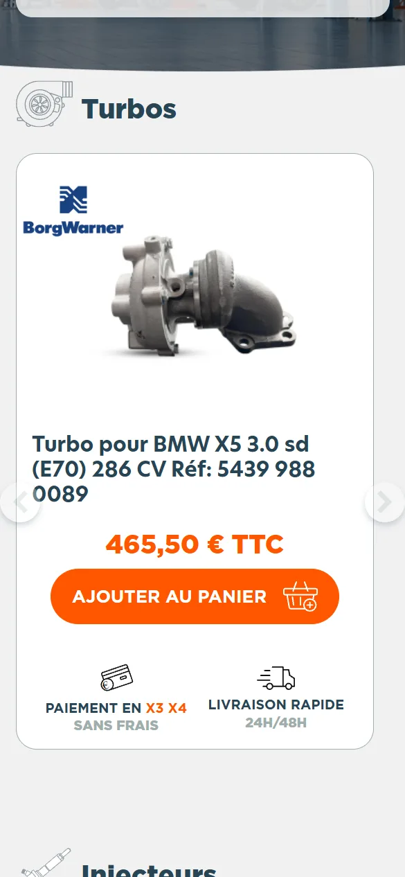 Turbocharger selection — Online store for Mega Turbo