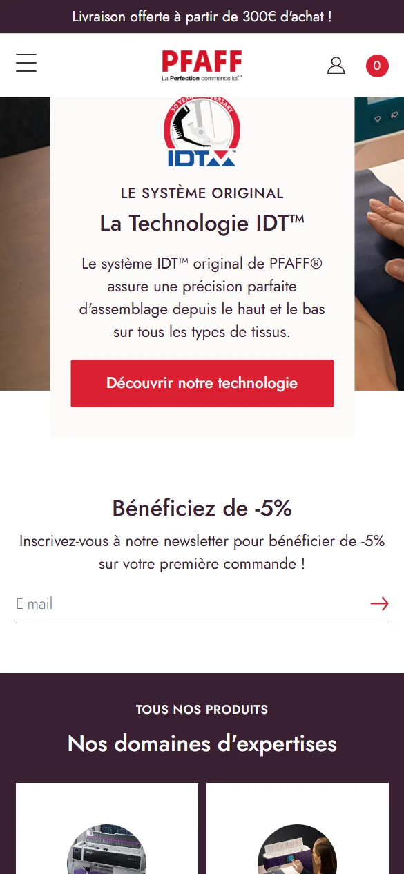 La technologie IDT — Site officiel et boutique en ligne Pfaff France