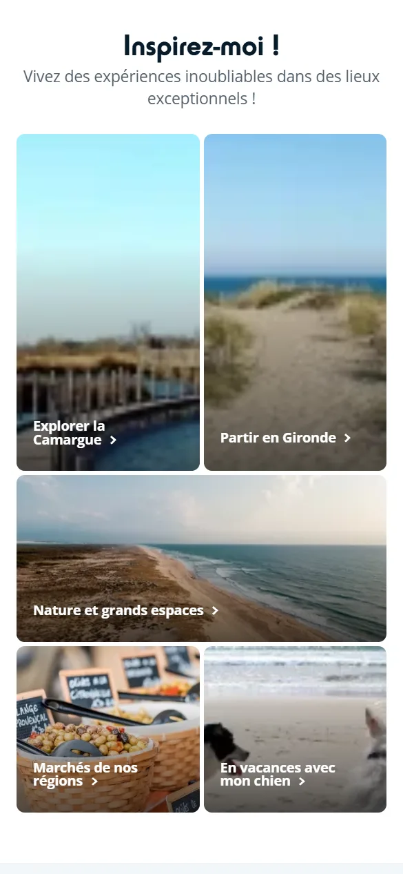 Holiday inspiration — Booking website for Siblu Villages