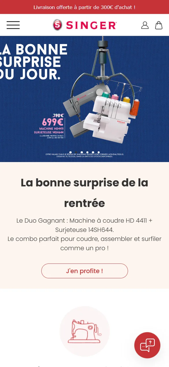 Singer France — Websites