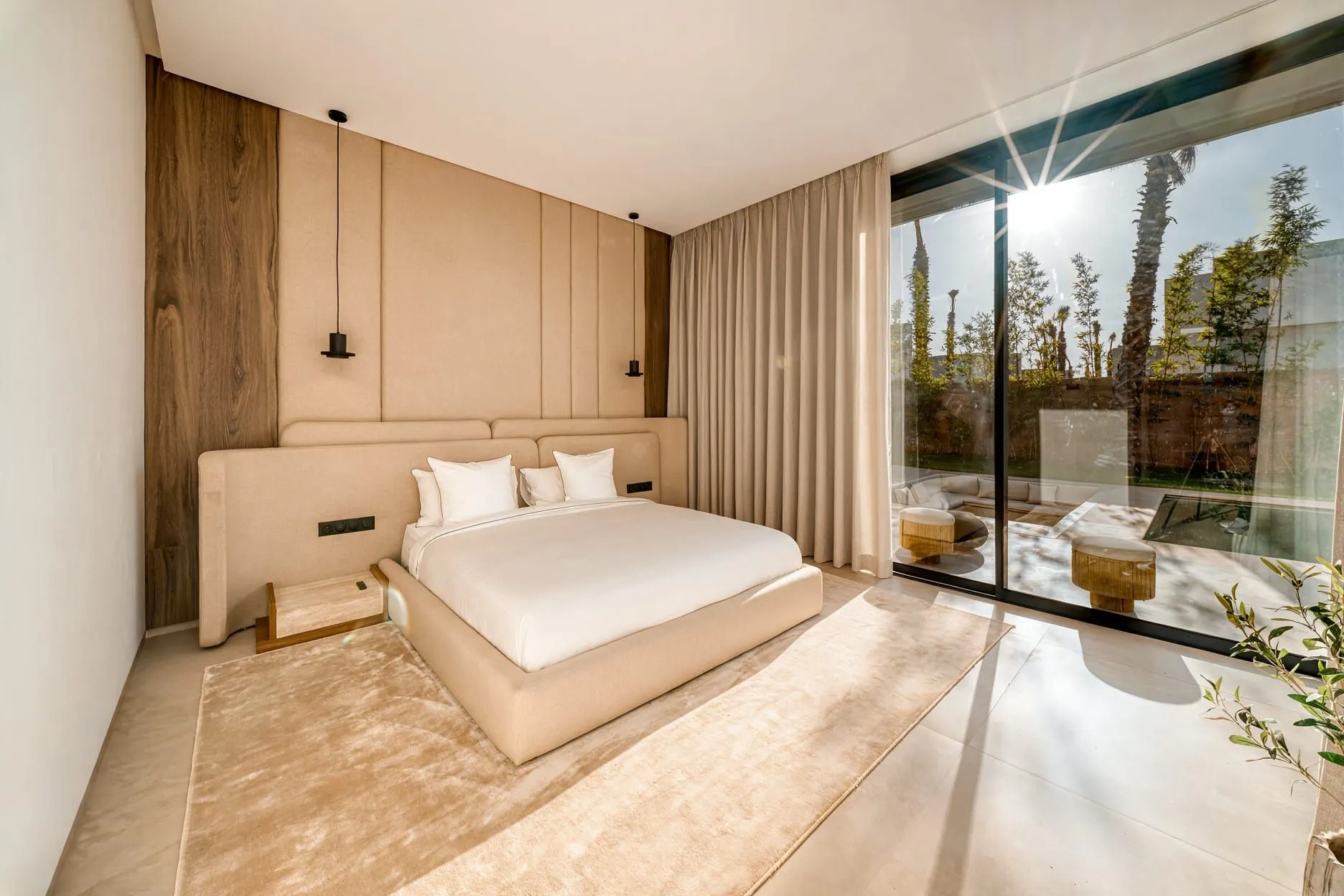 Chambre — Villa contemporaine avec salle de cinéma à Marrakech