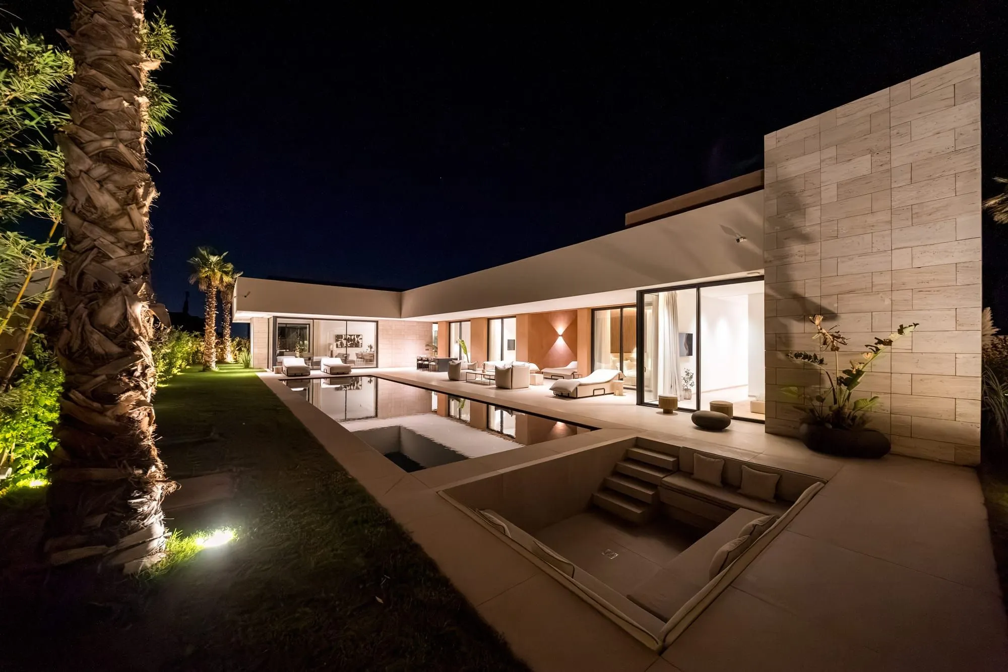 Extérieur de nuit — Villa, Marrakech