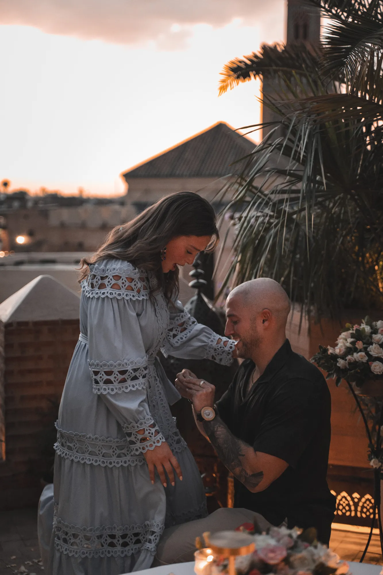 Marriage proposal — Rooftop marriage proposal in Marrakech